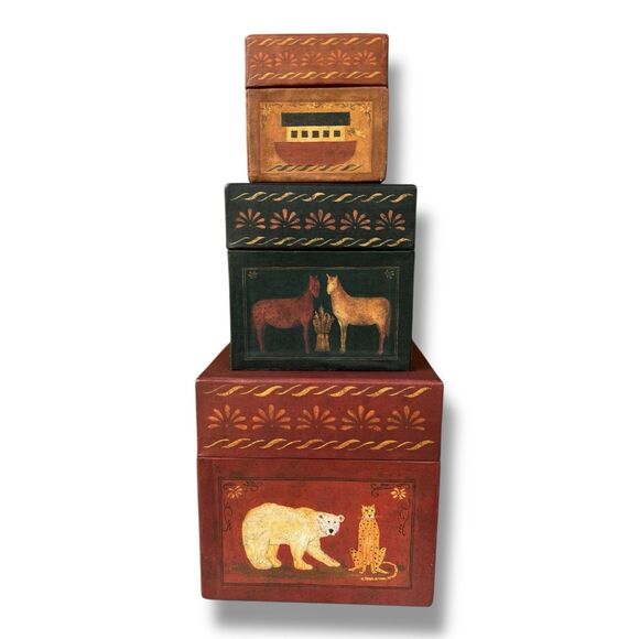 Vintage Noah’s Ark Stationary Nesting Boxes - Picture 5 of 10